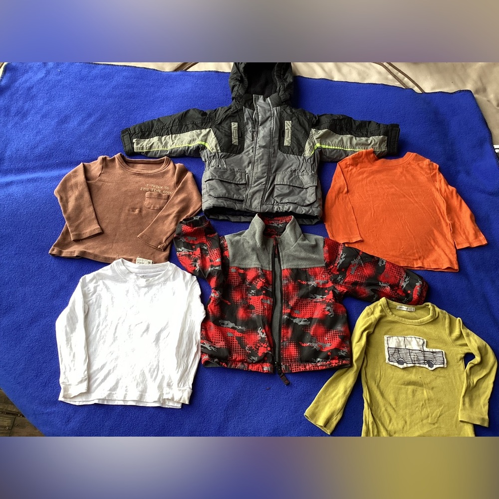 ６PS 24 months boy clothing-snow jacket/double-face jacket/sweater/tee